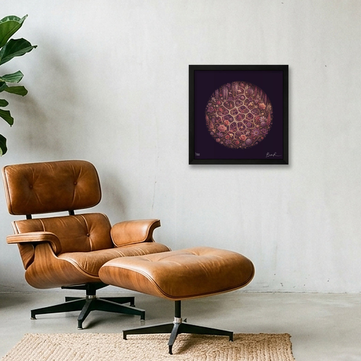BONES - Garden of Eden, No. 2 — 30×30cm, 12×12" Black Frame